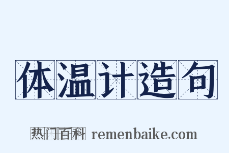 体温计造句是什么意思的图片